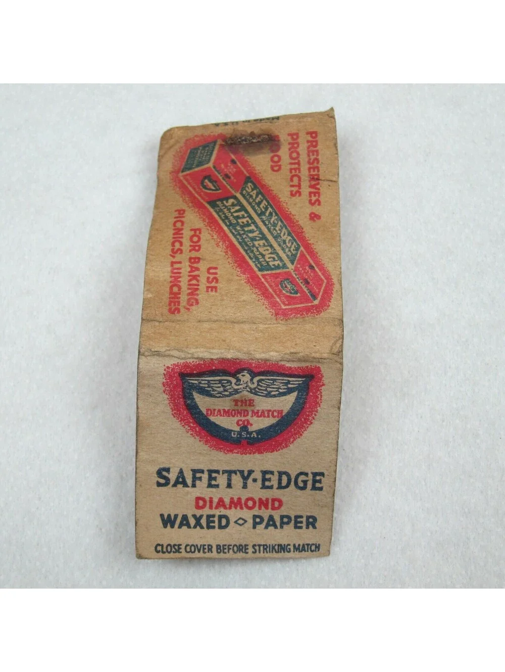 4 Vintage Matchbook Covers Pepsi Cola Double Dot Coca Cola Safety Edge Wax Paper